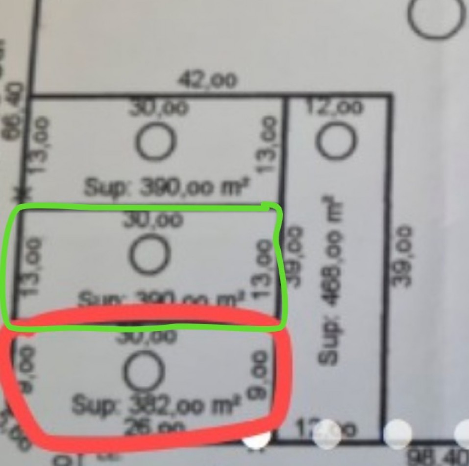 Terrenos sobre Toscano y Fiorucci